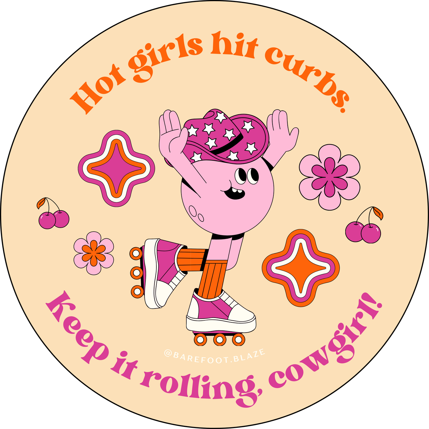'Hot Girls Hit Curbs' Sticker